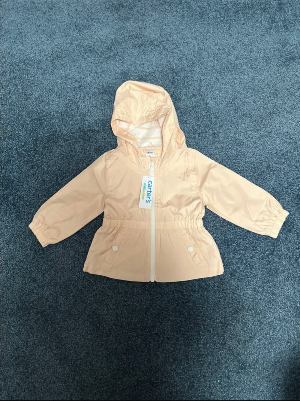 Carter's Light Peach Hooded Rain Jacket for Girls